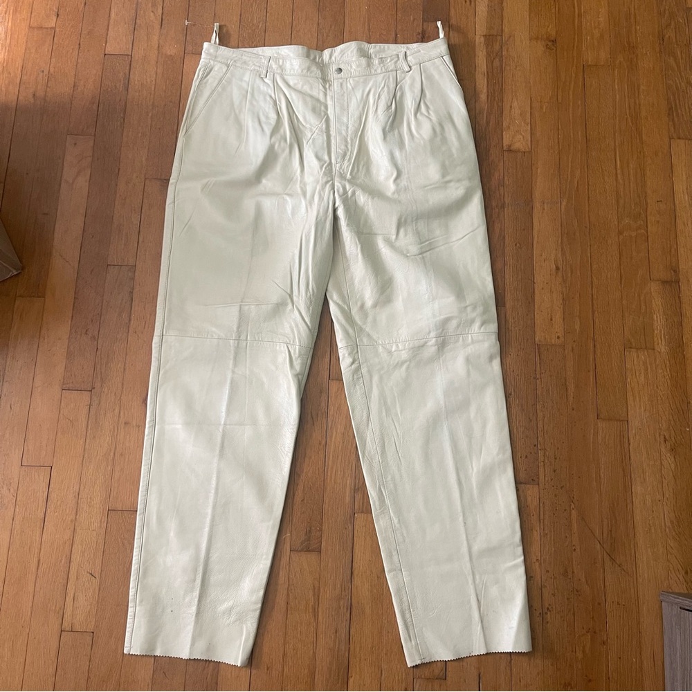 Cream Dress Pants Lightweight Fabric Elasticated Waist